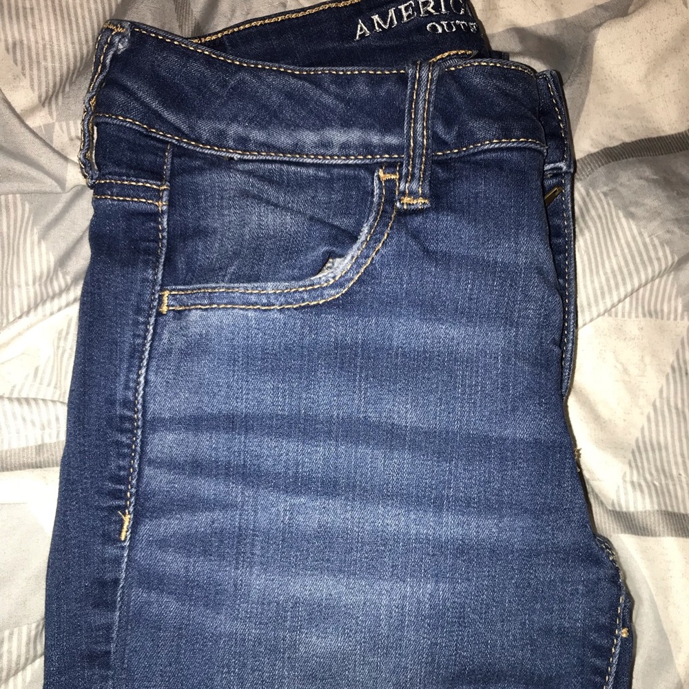 super stretch X medium wash skinny jeans